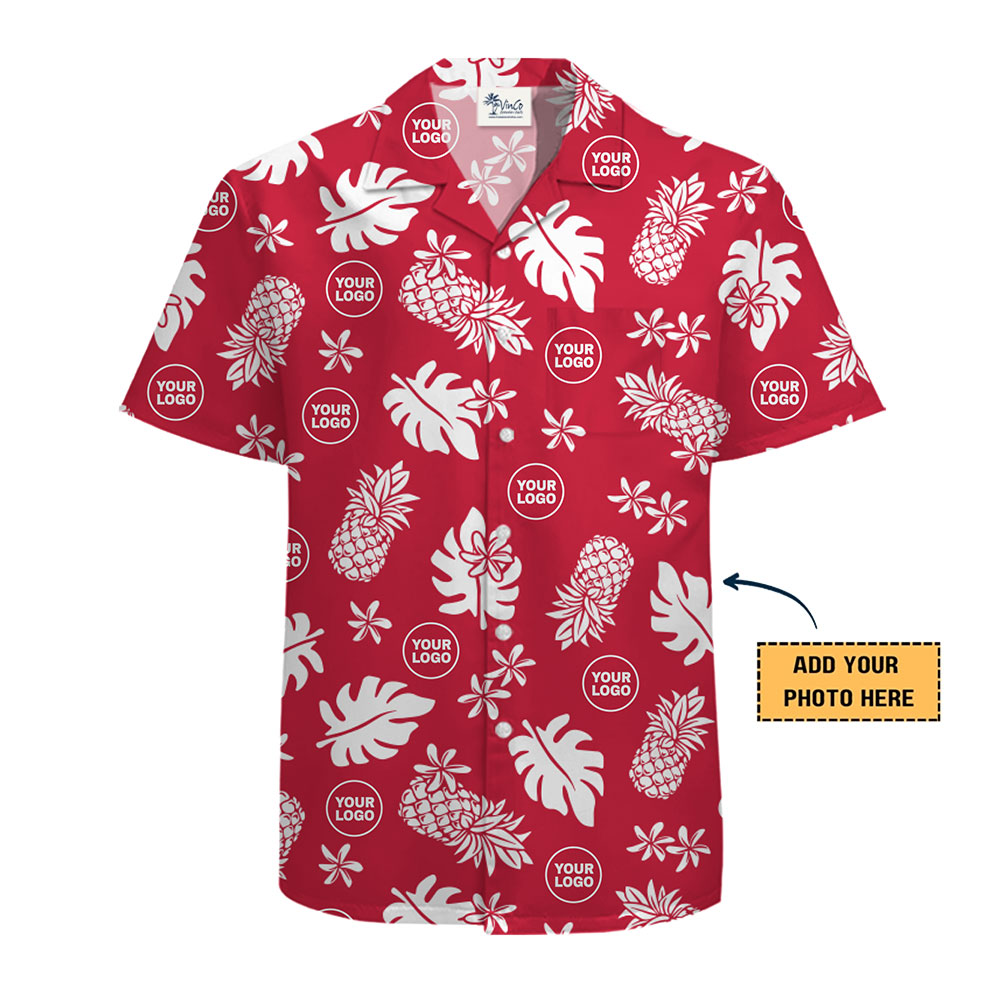 Vibrant Tropical Beach Shirts Custom Company Logo [Live Preview]