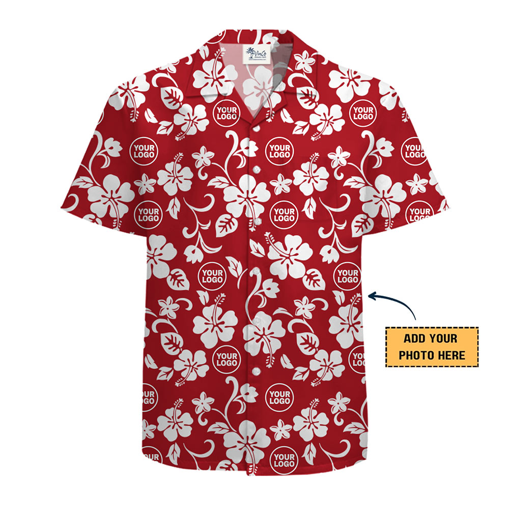 Custom Stunning Hibiscus Hawaiian Shirt With Logo Live Preview
