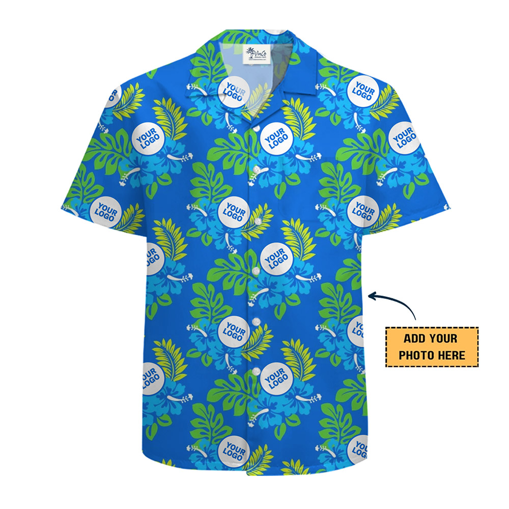 Island Vibe Custom Hawaiian Shirt With Logo