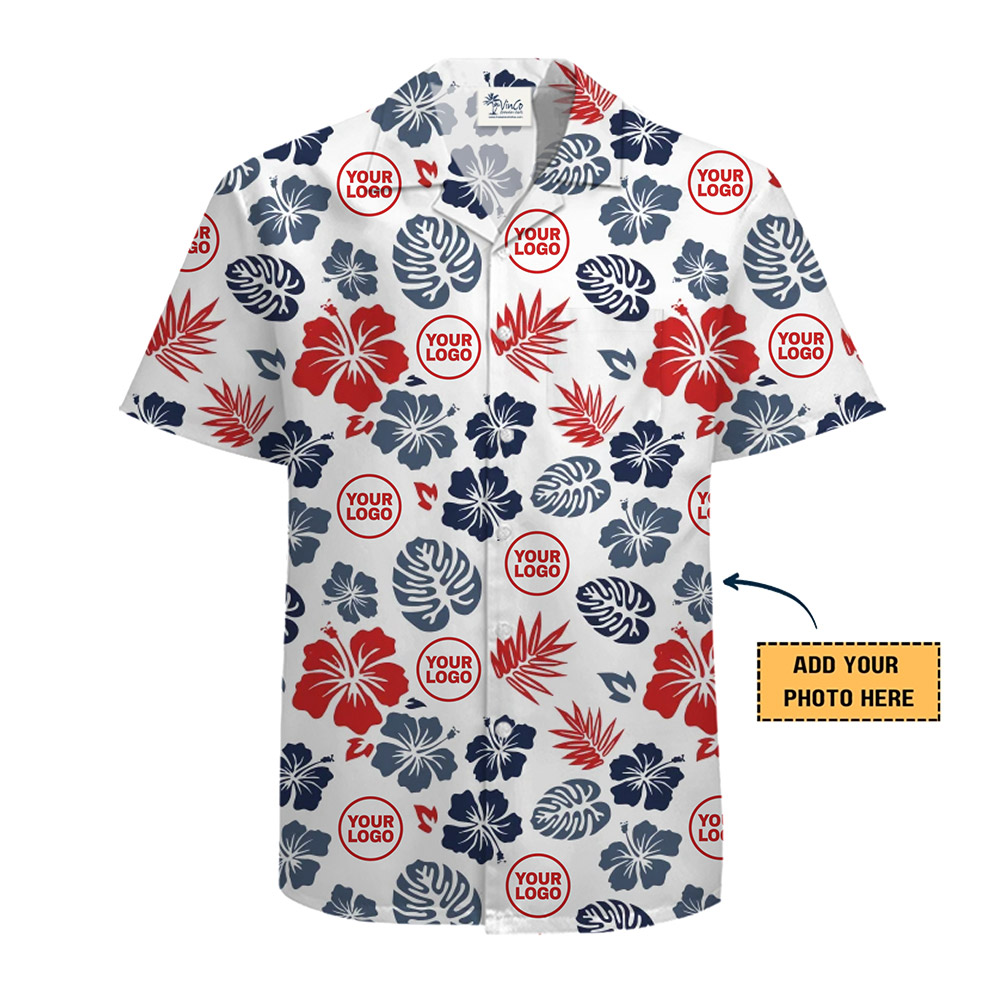 Unique Patriotic Bloom Hawaiian Shirt With Logo