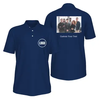 VinCo Custom Unique Dual-Sided Polo Shirt with Logo &amp; Image