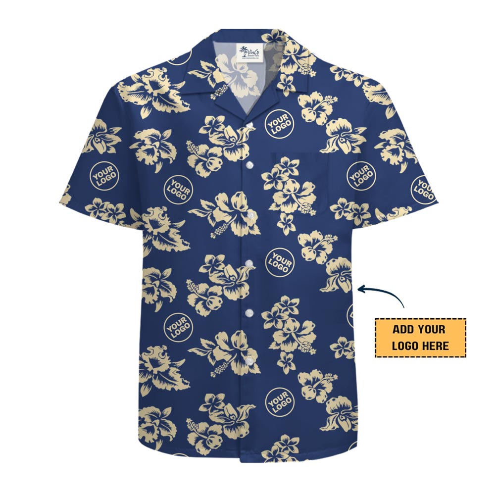 Custom Logo Or Photo Hawaiian Shirts With Floral Print