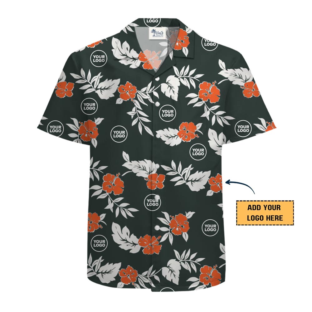 Custom Logo And Flower Color Hawaiian Shirts