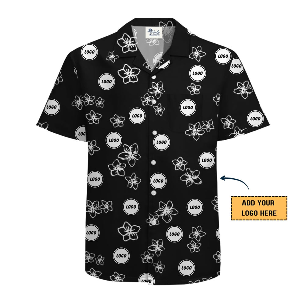 [Live Preview] Custom Logo Vintage Hibiscus Aloha Shirt