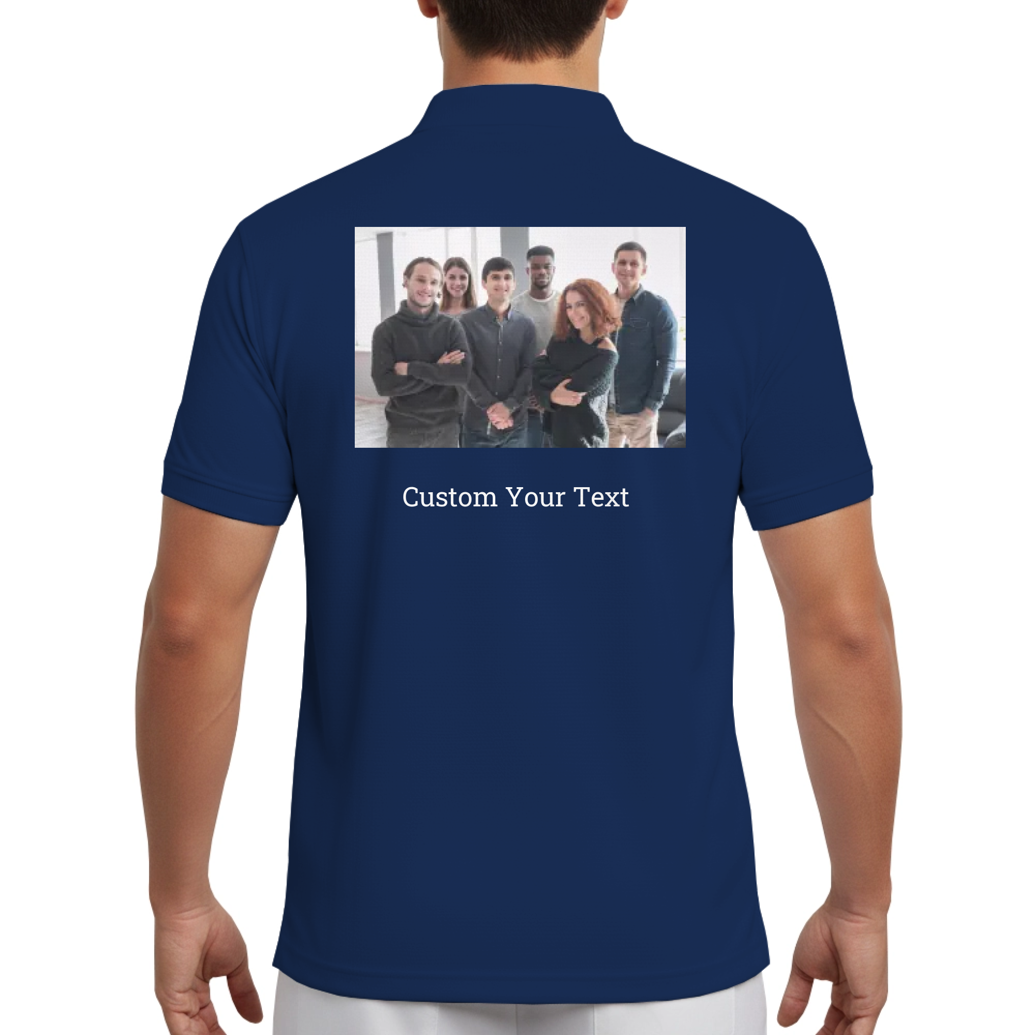 VinCo Custom Unique Dual-Sided Polo Shirt with Logo &amp; Image