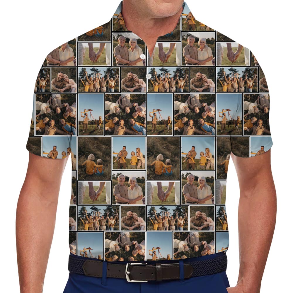 Custom Your Photo Collared Polo Shirts With Preview - variant image 1