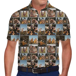 Custom Your Photo Collared Polo Shirts With Preview