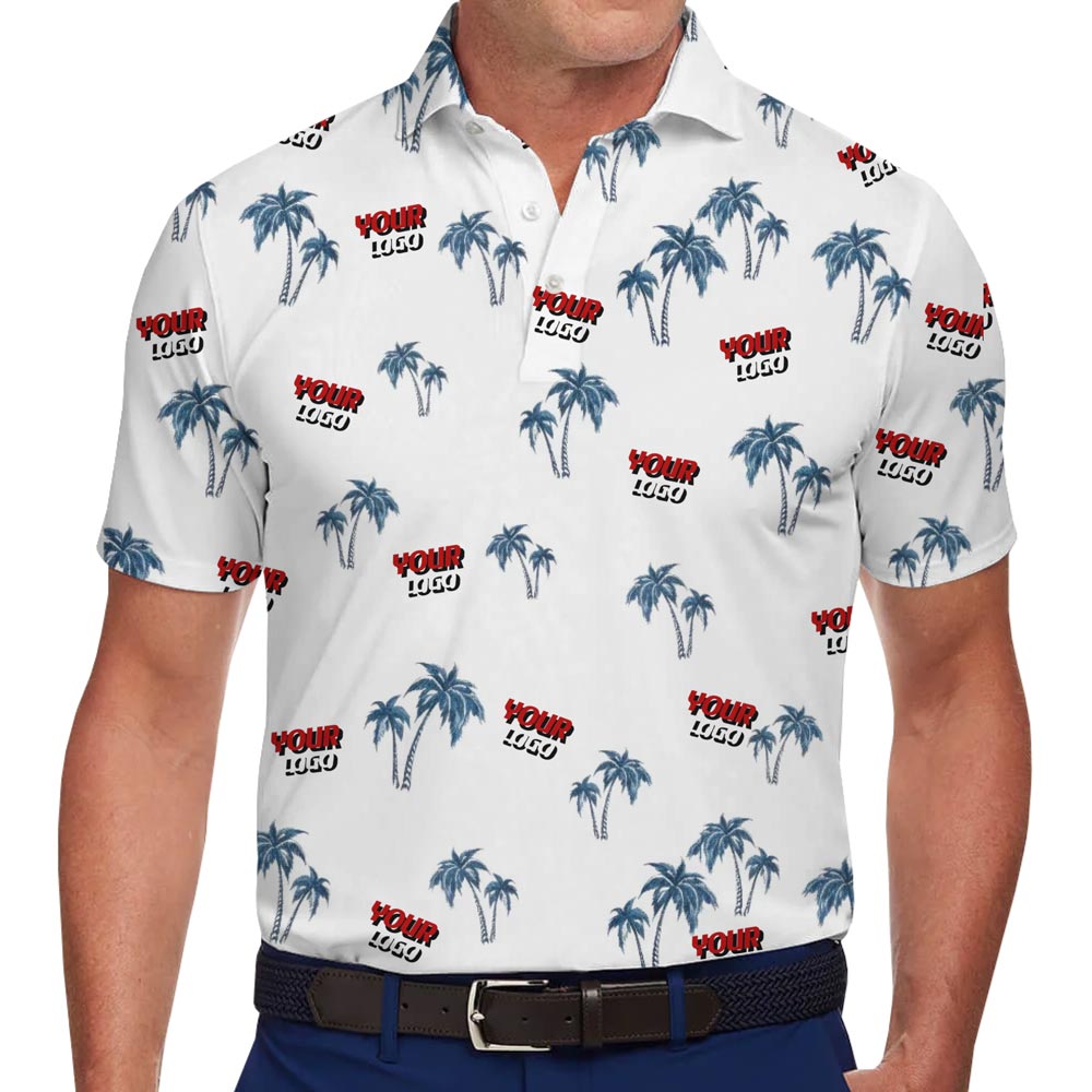 Custom Company Logo Tropical Polo Shirt - variant image 1