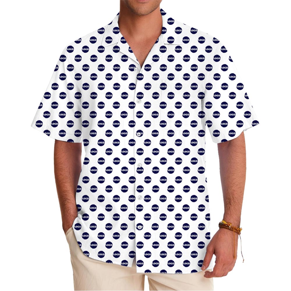 [Small Logo] Personalized Logo Hawaiian Shirts With Color Options - variant image 1