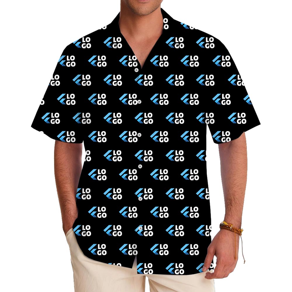 [Big Logo] Custom Logo Hawaiian Shirts With Multiple Color Options - variant image 1