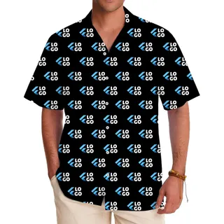 [Big Logo] Custom Logo Hawaiian Shirts With Multiple Color Options