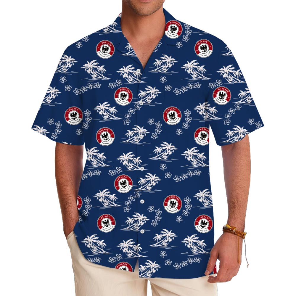 Palm Tree Beach Hawaiian Shirt With Custom Logo And Preview - variant image 1