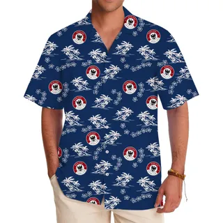 Palm Tree Beach Hawaiian Shirt With Custom Logo And Preview