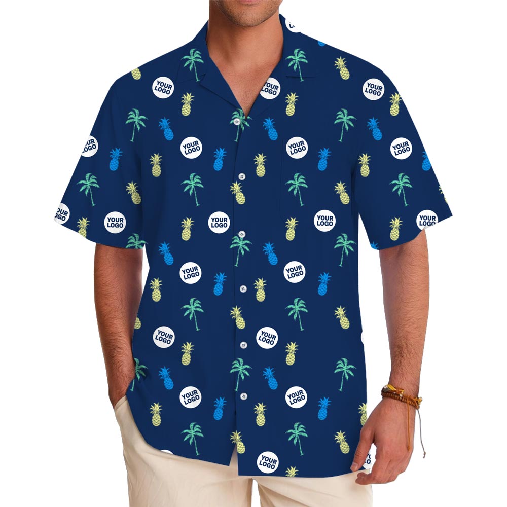 Pineapple Custom Hawaiian Shirt With Logo And Preview - variant image 1
