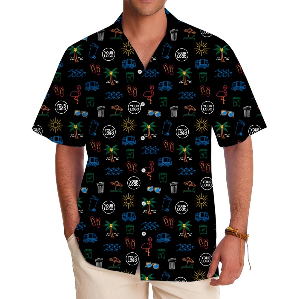 Custom Logo Hawaiian Shirt With Beach Theme and Preview - variant image 1
