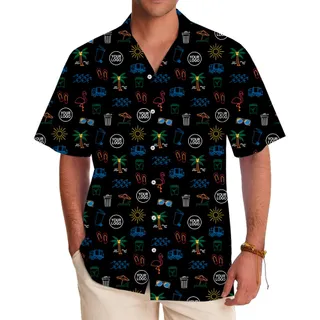 Custom Logo Hawaiian Shirt With Beach Theme and Preview