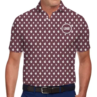 [Live Preview] Custom Funny Finger Polo Shirt with Chest Logo