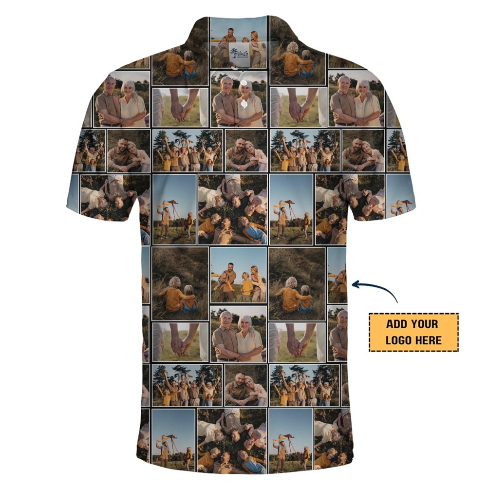 Custom Your Photo Collared Polo Shirts With Preview