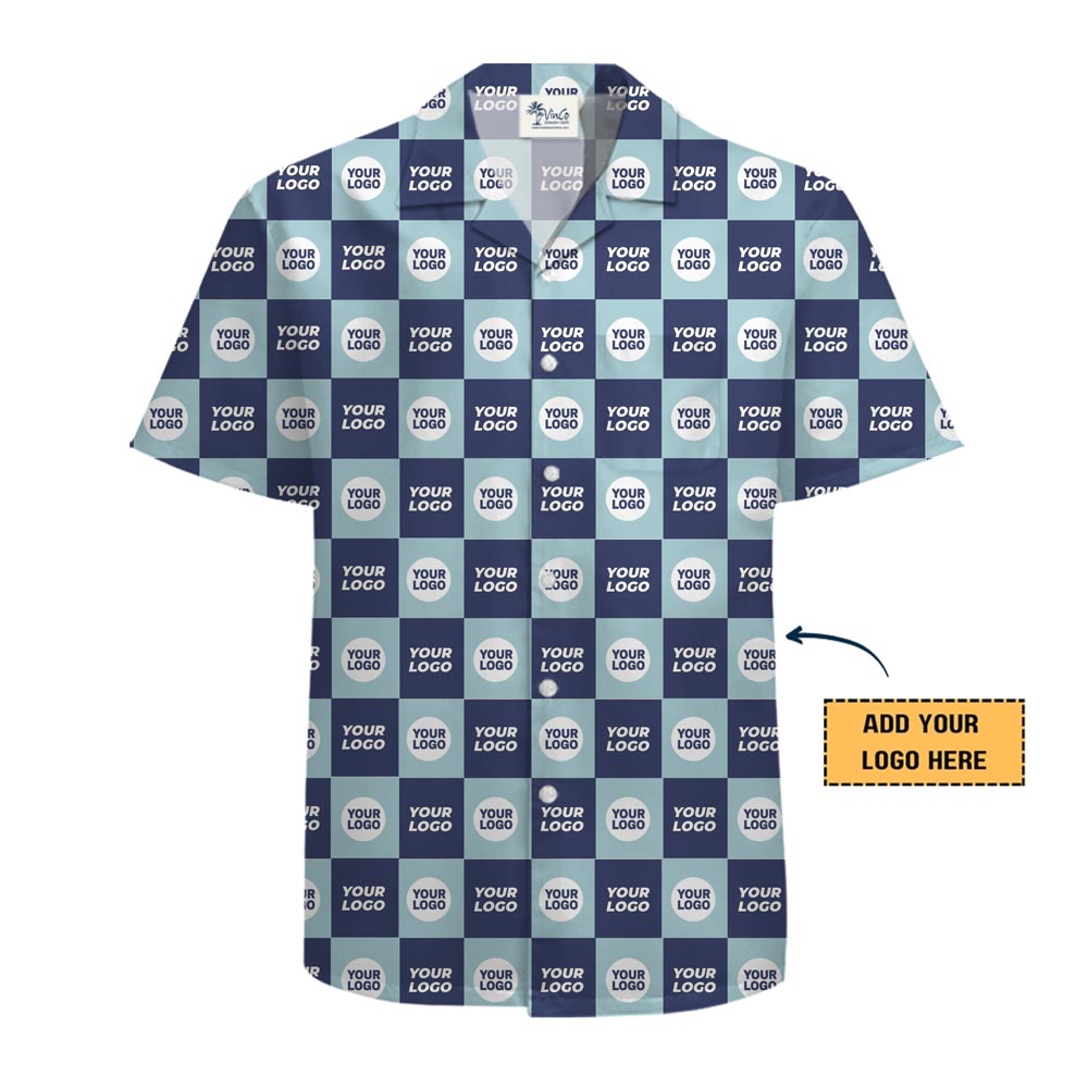 Custom Logo And Color Button‑Up Hawaiian Shirt for Teams