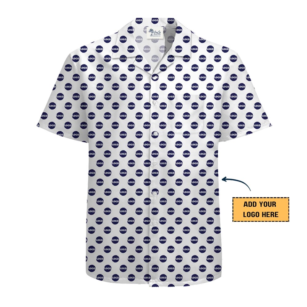 [Small Logo] Personalized Logo Hawaiian Shirts With Color Options