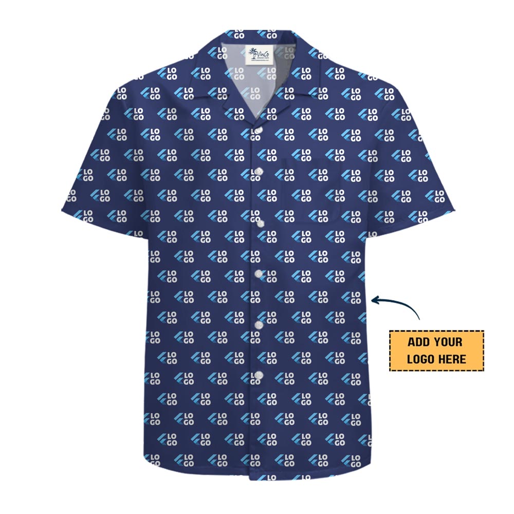 Custom Logo Button Up Shirt With Instant Preview