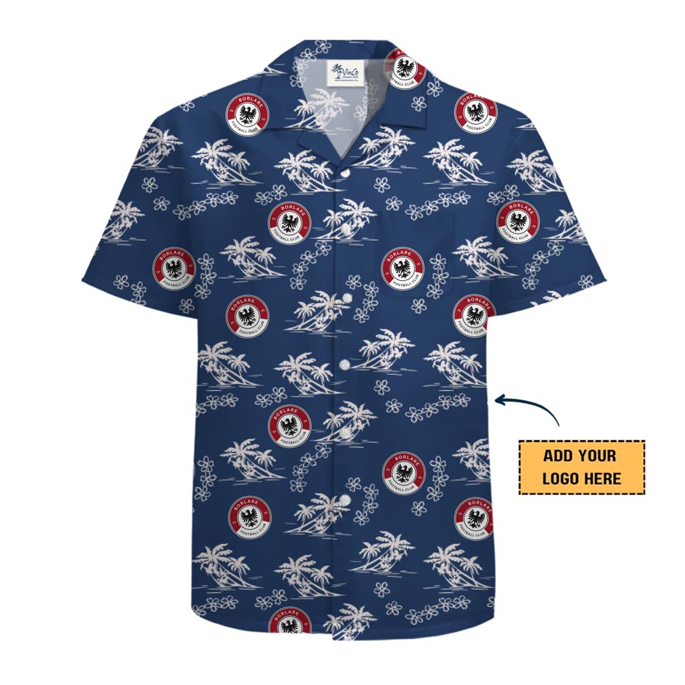 Palm Tree Beach Hawaiian Shirt With Custom Logo And Preview