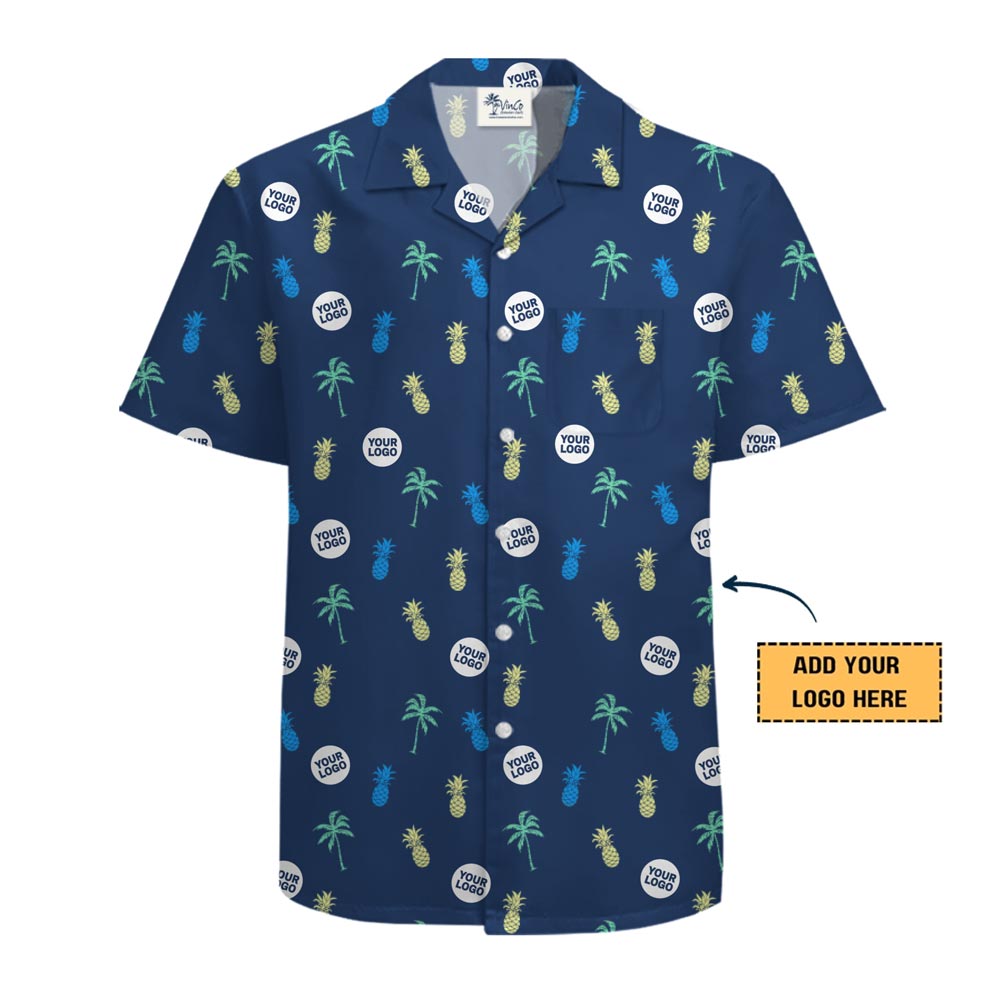 Pineapple Custom Hawaiian Shirt With Logo And Preview