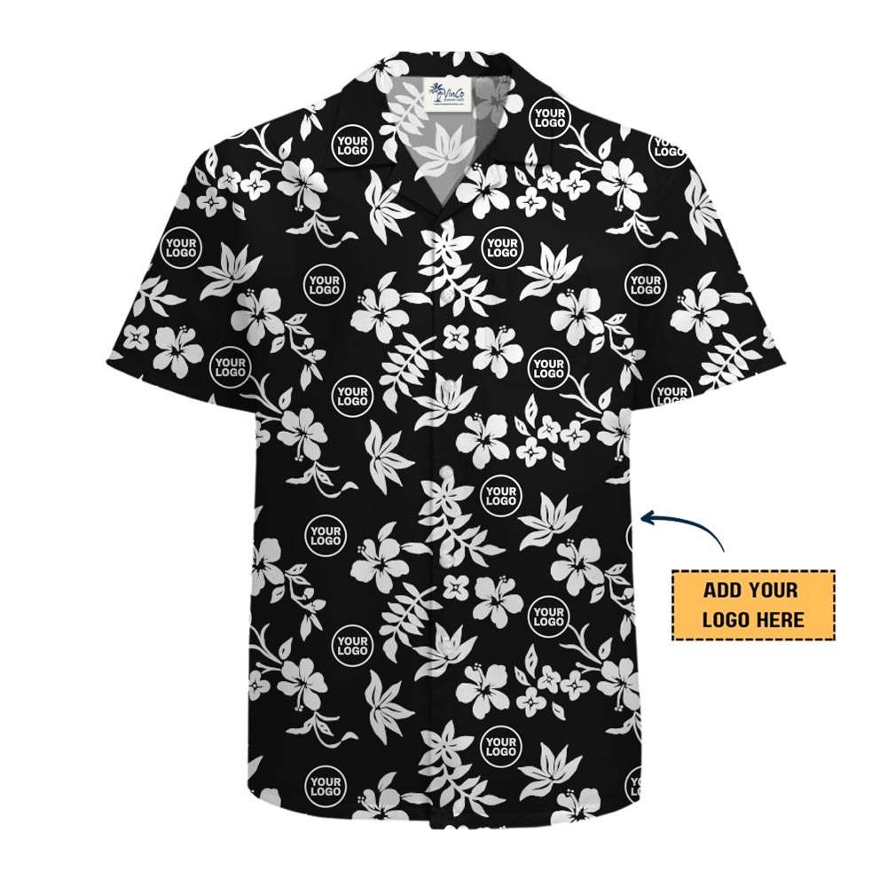 [Live Preview] Tropical Floral Hawaiian Shirt With Your Logo Printed