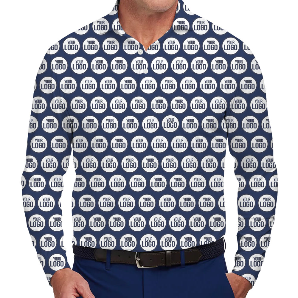 [Live Preview] Custom Long Sleeves Golf Shirt With Company Logo - variant image 1