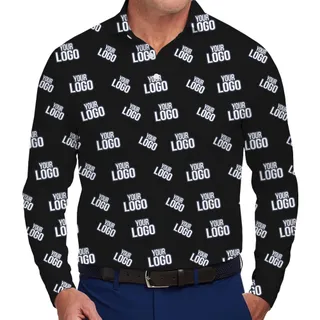 [Live Preview] Long Sleeves Custom Logo Collared Golf Polo Shirt