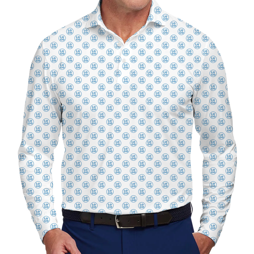 [Live Preview] Custom Small Logo Long Sleeves Polo Shirt - variant image 1