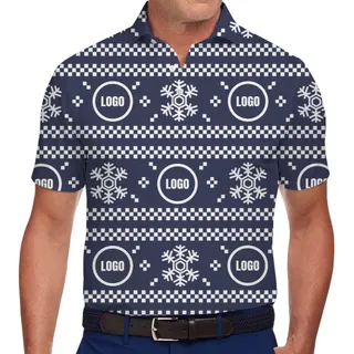 [Live Preview] Polo Shirt Modern Scandinavian Design Custom Logo Christmas
