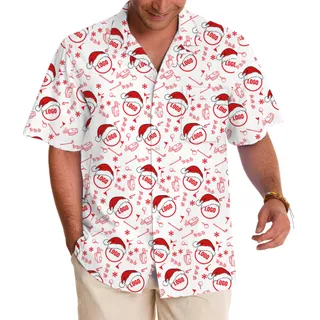 Merry Santa Golf Custom Logo Christmas Hawaiian Shirt