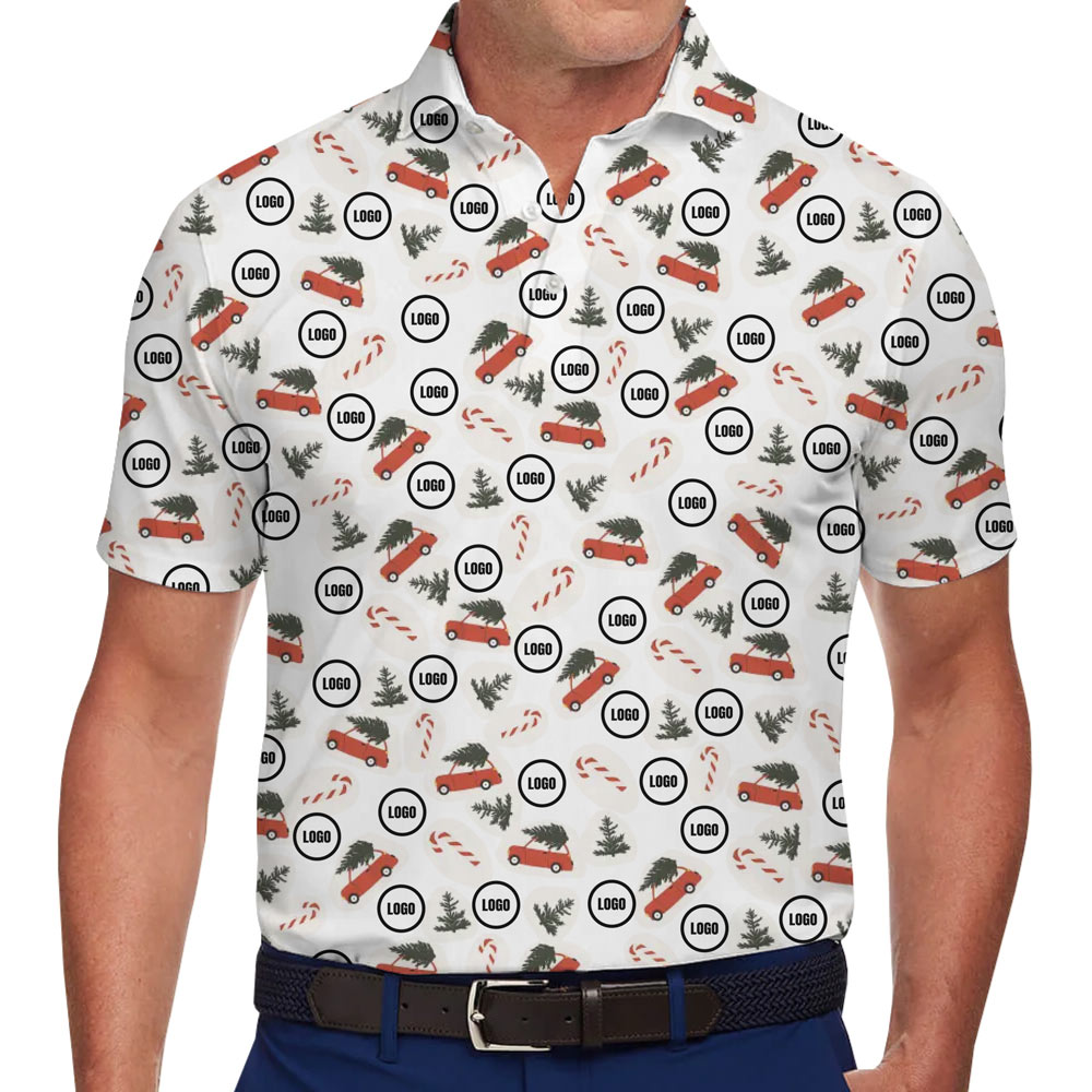 [Live Preview] Candy Car Christmas Custom Logo Polo Shirt - variant image 1
