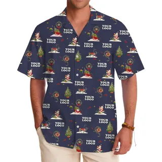 [Live Preview] Christmas Custom Logo Winter Celebration Hawaiian Shirt