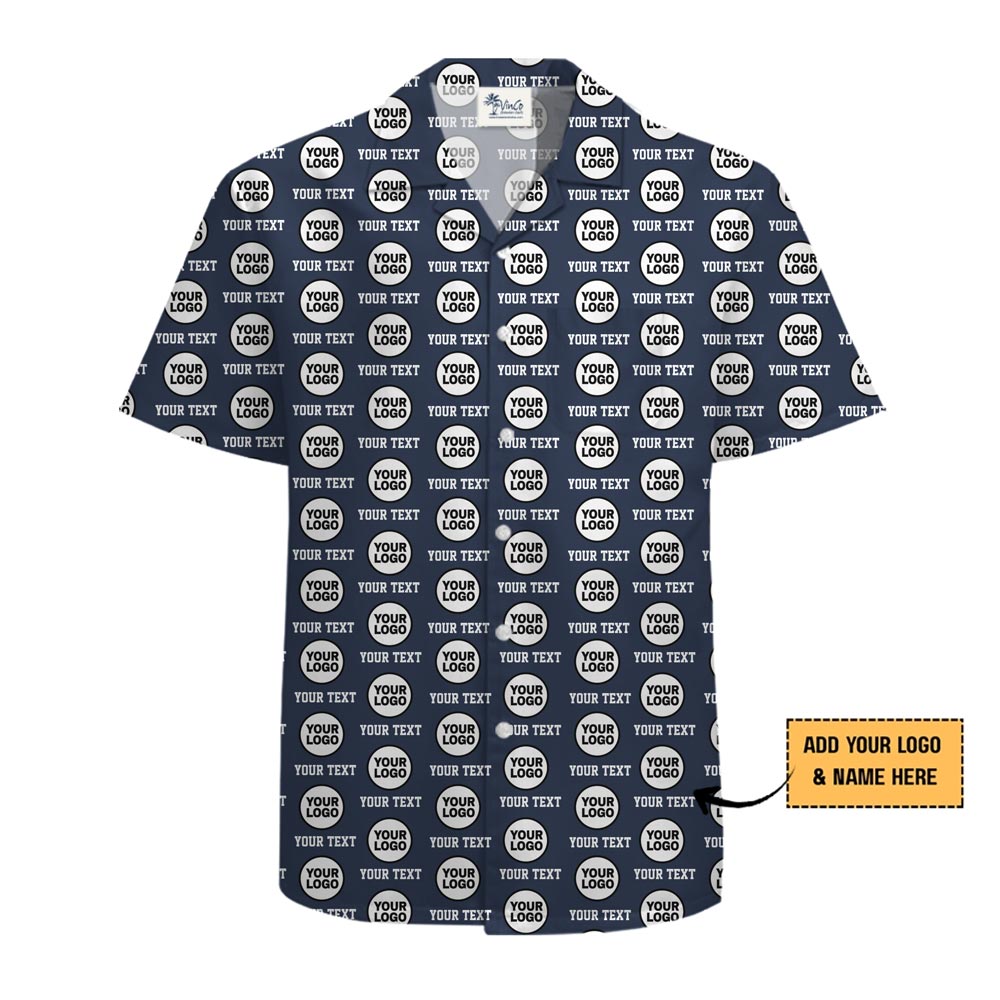 [Live Preview] Custom Hawaiian Shirt With Logo And Brand Name