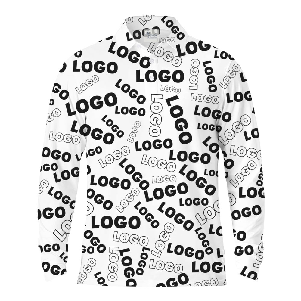 Fully Custom Color Company Logo Long Sleeves Polo Shirt