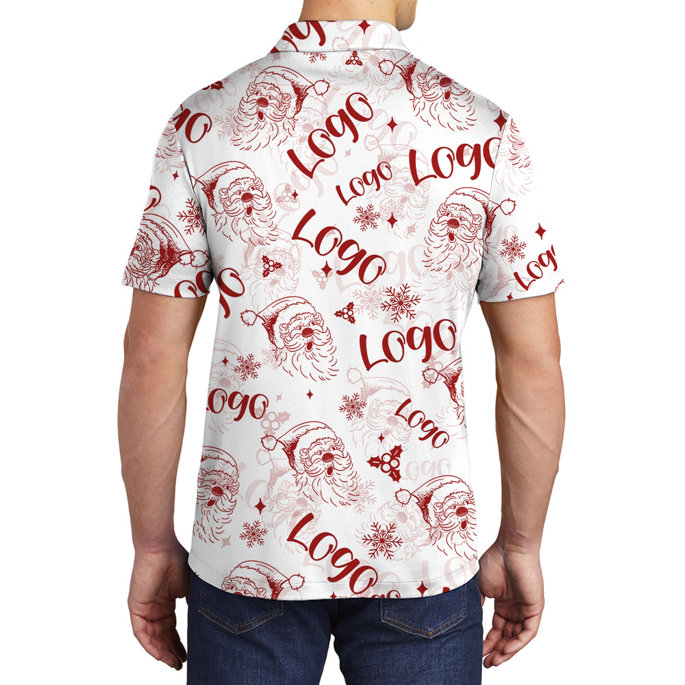 Vintage Jolly Santa Christmas Polo Shirt