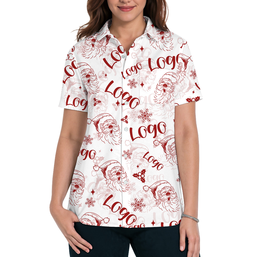 Vintage Jolly Santa Christmas Hawaiian Shirt Custom Logo