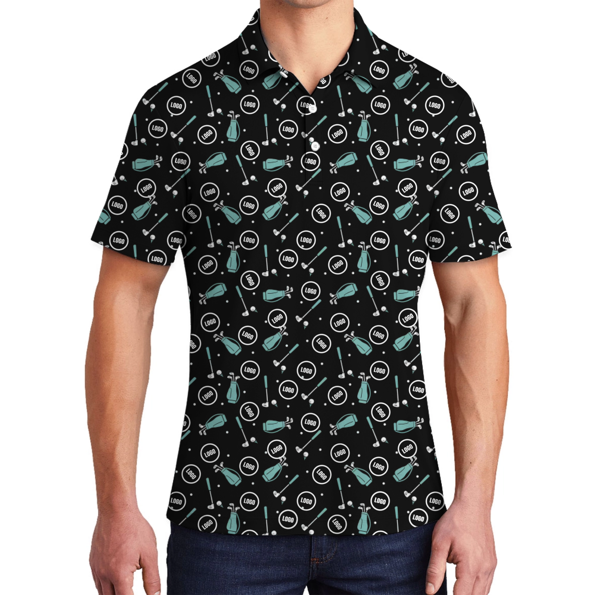 Casual Golf Polo Shirt with Unique Custom Logo