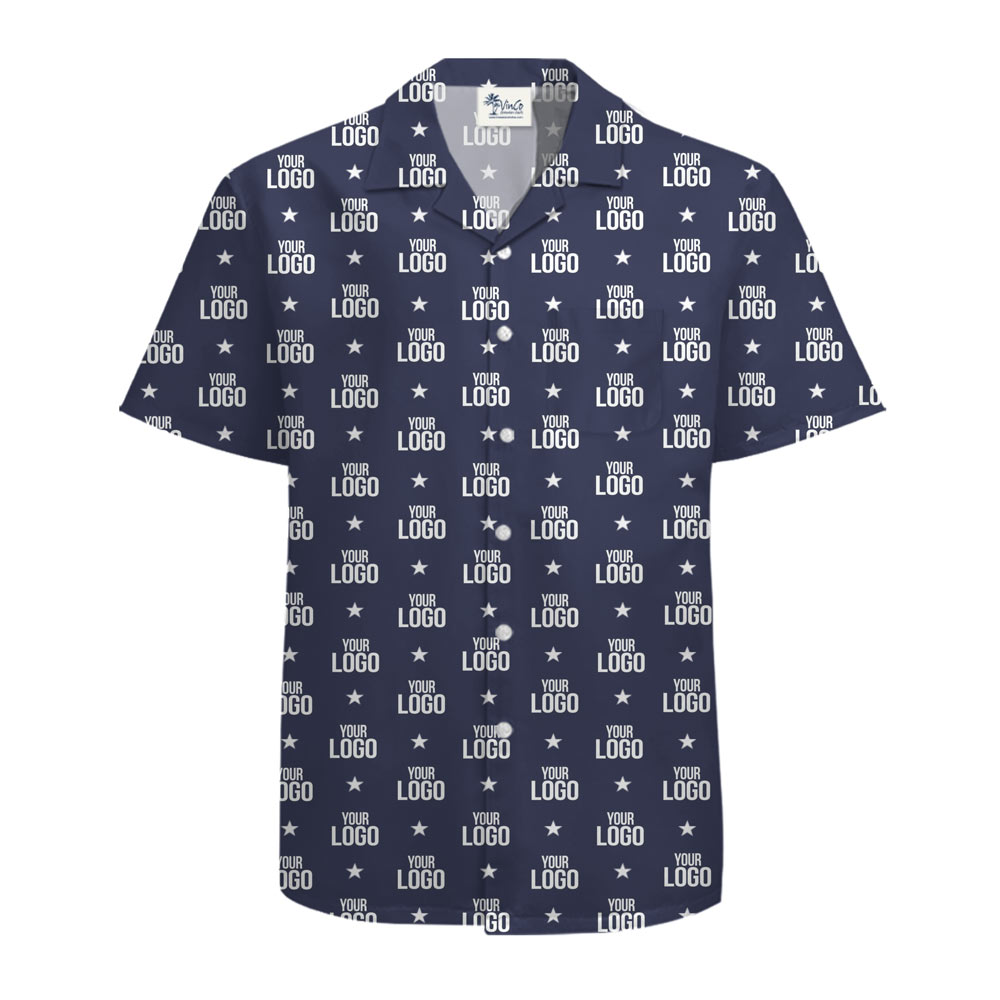 [Live Preview] Fully Custom Logo Hawaiian Shirt With Star