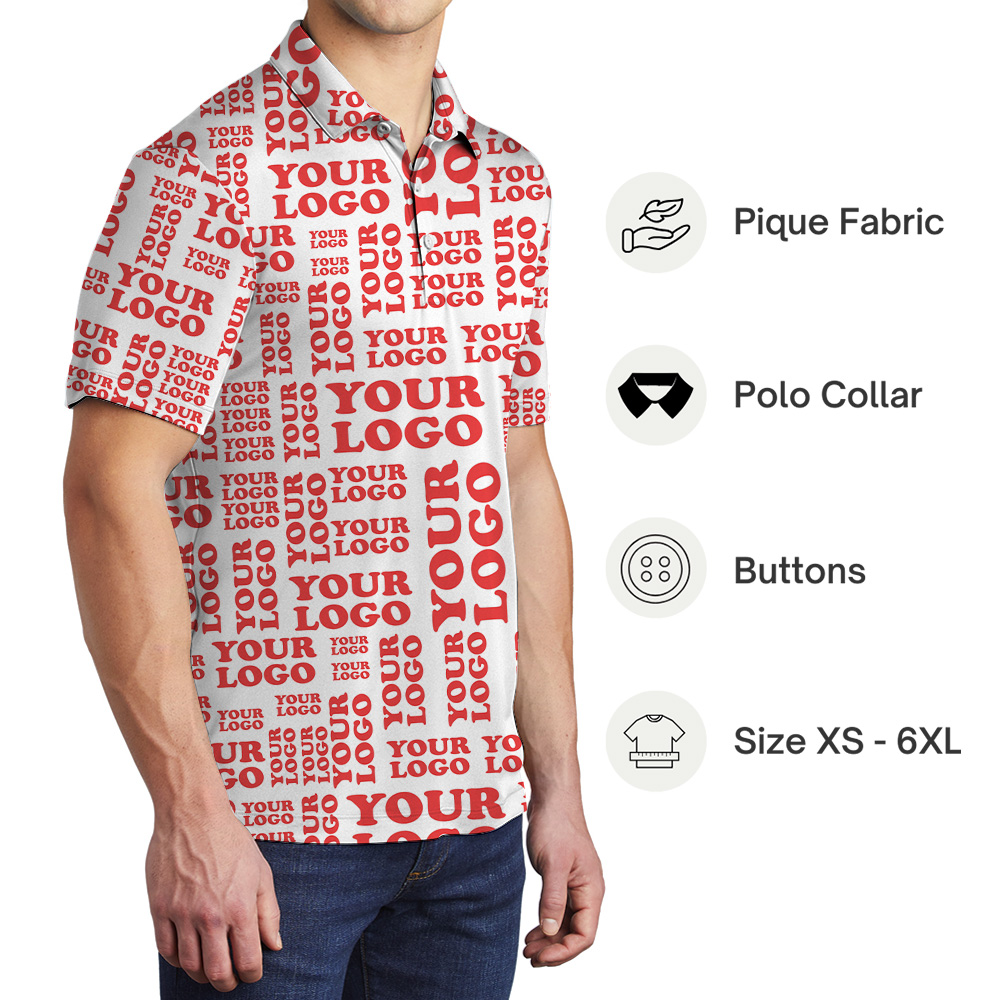 Christmas Holiday Polo Shirt Custom Logo All Over Print