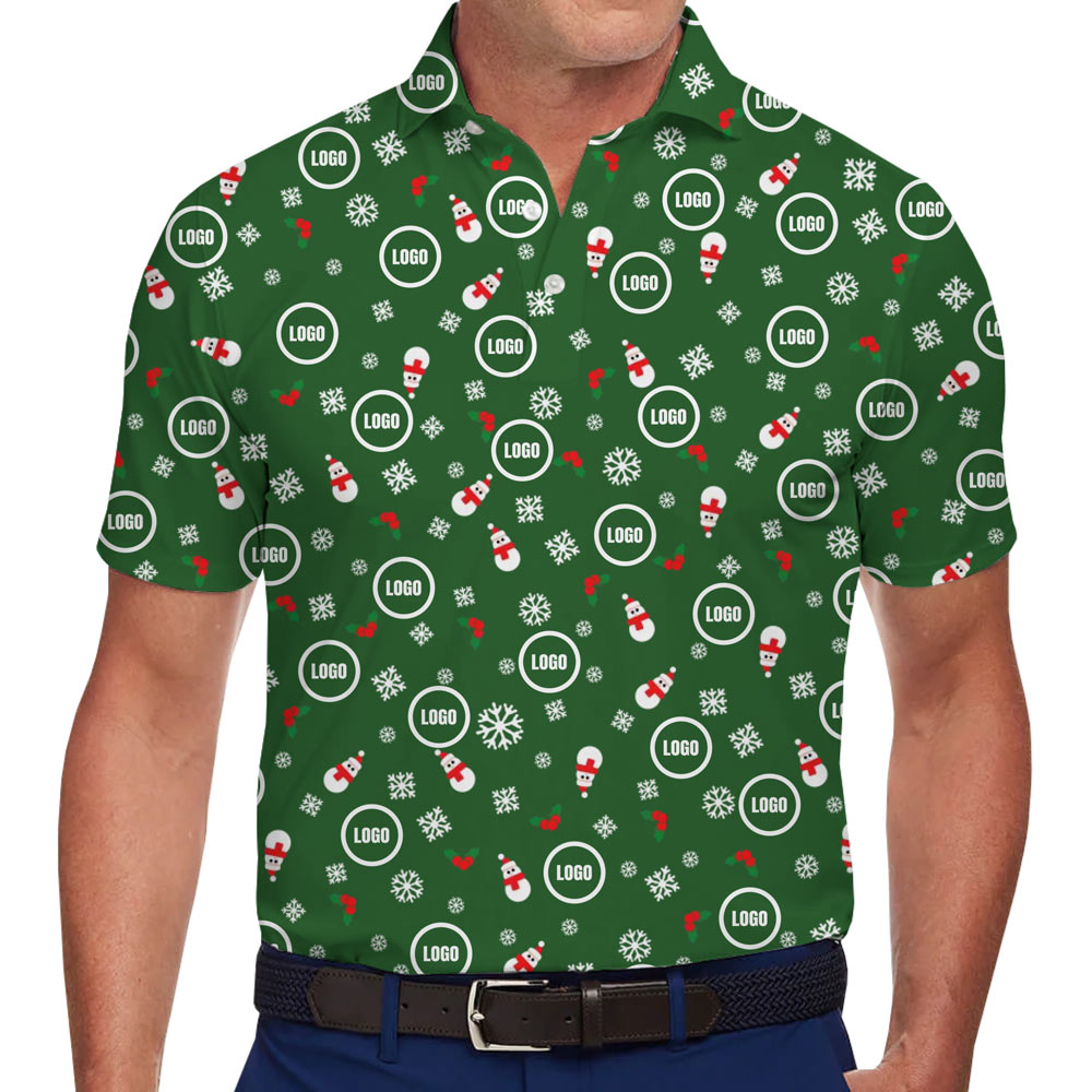 [Live Preview] Polo Shirt Cozy Snowman Christmas Custom Logo - variant image 1