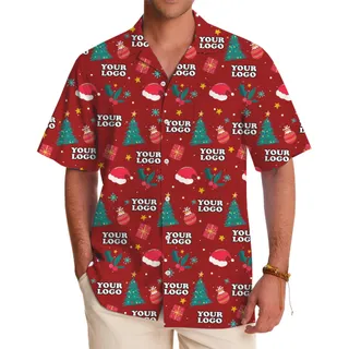 [Live Preview] Christmas Gifts And Decorations Custom Logo Hawaiian Shirt
