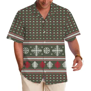 Two Reindeer Hold Custom Logo Hawaiian Shirt Christmas