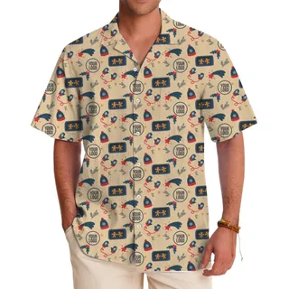 [Live Preview] Gingerbread Christmas Custom Logo Hawaiian Shirt
