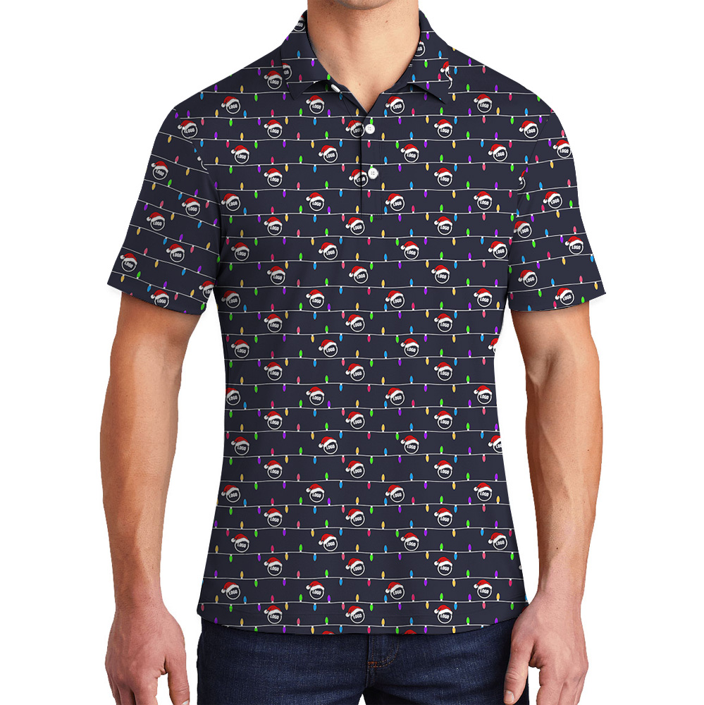 Custom Logo Christmas Patterns Polo Shirt - variant image 1