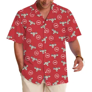 Christmas Eggnog Moose Mug Custom Logo Button Shirt