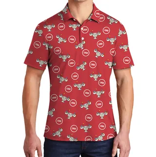 Custom Logo Christmas Moose Mug Polo Shirt