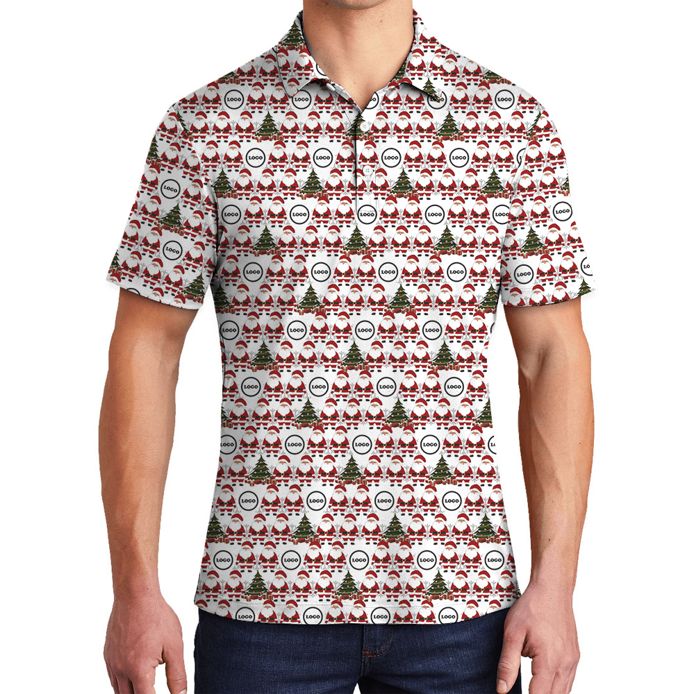 Funny Custom Logo Christmas Santa Polo Shirt - variant image 1